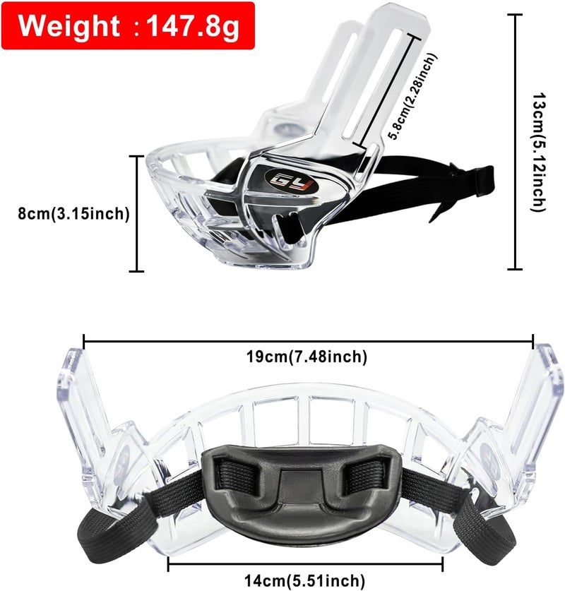 GY Hockey Helmet Face Shield Cage Adult Ice Hockey Half Shield Cage Lower-Face Protection for Chin/Lips/Teeth Without Hindering Breathability - Image 3